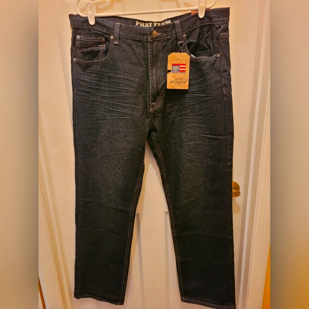 Vintage Rare Y2K straight Phat Farm Men's Jeans 100% cotton! Brand New!!